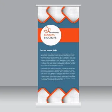 Roll up banner stand template. Stock Illustration