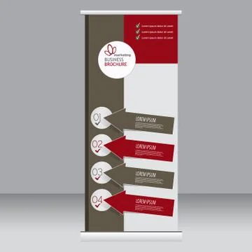 Roll up banner stand template. Stock Illustration