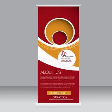 Roll up banner stand template. Stock Illustration