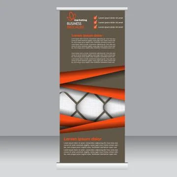 Roll up banner stand template. Stock Illustration