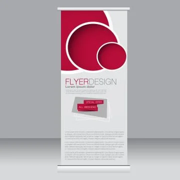 Roll up banner stand template. Stock Illustration