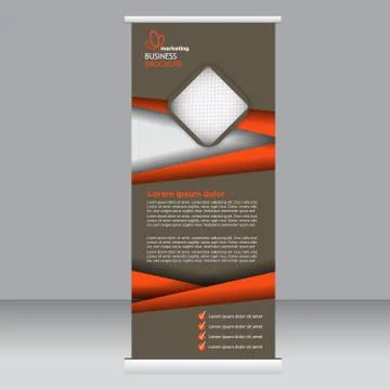 Roll up banner stand template. Stock Illustration