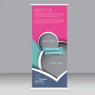 Roll up banner stand template. Stock Illustration