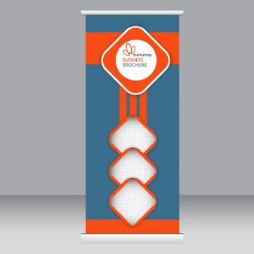 Roll up banner stand template. Stock Illustration