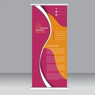 Roll up banner stand template. Stock Illustration