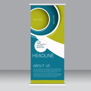 Roll up banner stand template. Stock Illustration