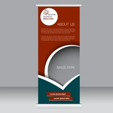 Roll up banner stand template. Stock Illustration