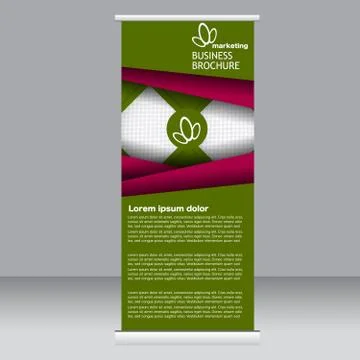 Roll up banner stand template. Stock Illustration