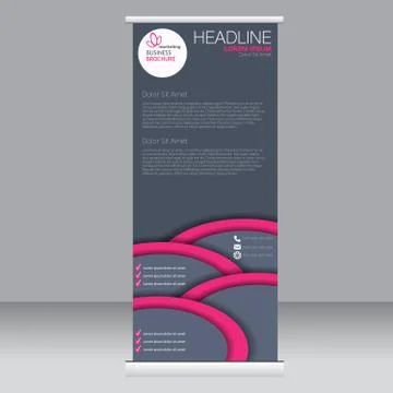 Roll up banner stand template. Stock Illustration