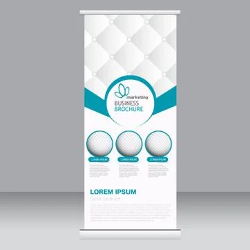 Roll up banner stand template. Stock Illustration