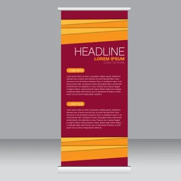Roll up banner stand template. Stock Illustration