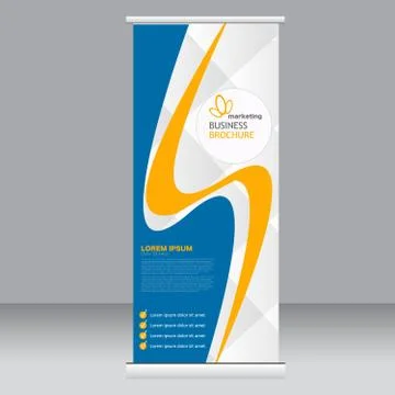 Roll up banner stand template. Stock Illustration