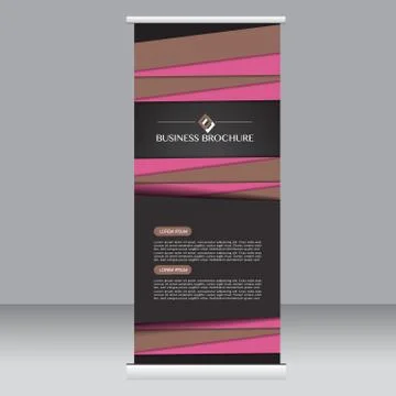 Roll up banner stand template. Stock Illustration