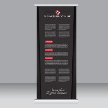 Roll up banner stand template. Stock Illustration
