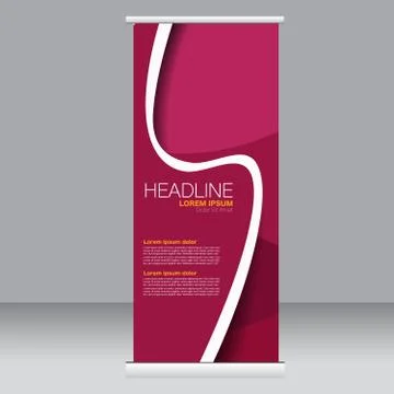 Roll up banner stand template. Stock Illustration