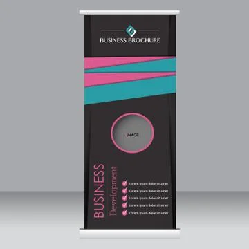 Roll up banner stand template. Stock Illustration