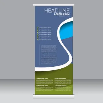 Roll up banner stand template. Stock Illustration
