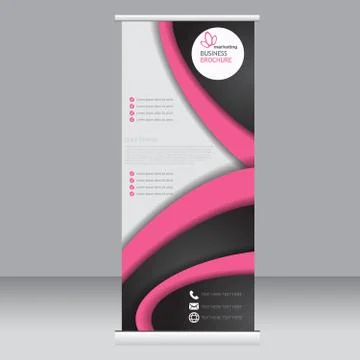 Roll up banner stand template. Stock Illustration