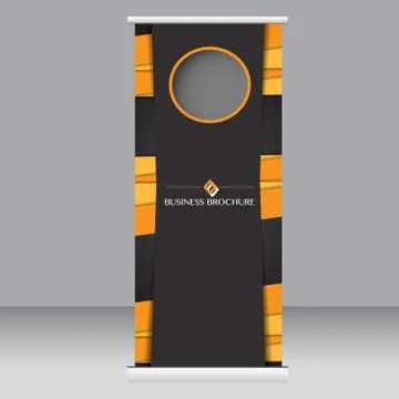 Roll up banner stand template. Stock Illustration