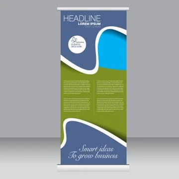 Roll up banner stand template. Stock Illustration