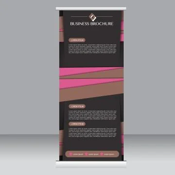 Roll up banner stand template. Stock Illustration