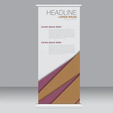 Roll up banner stand template. Stock Illustration