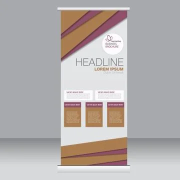 Roll up banner stand template. Stock Illustration