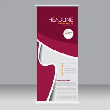 Roll up banner stand template. Stock Illustration