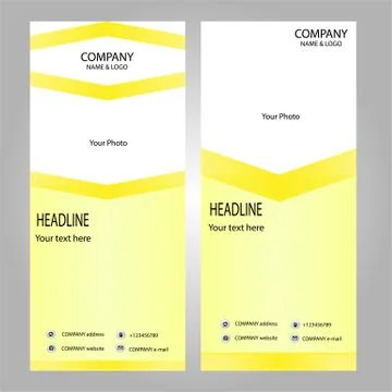 Roll-up banner template Stock Illustration