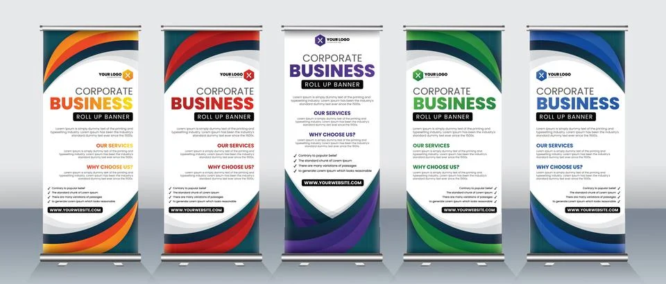 Roll up banner Template Stock Illustration