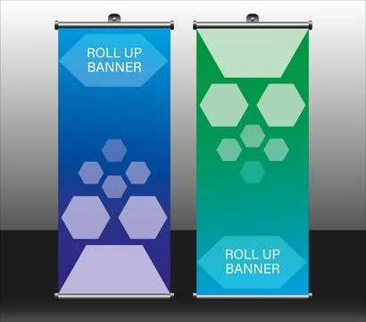 Roll up banner vertical template design, for brochure, business, infographics. 스톡 일러스트