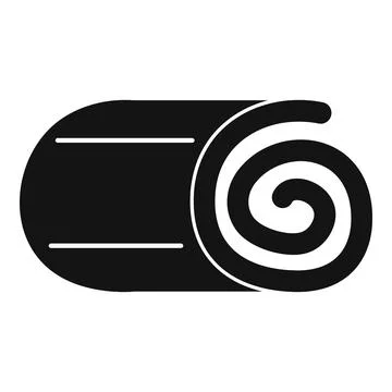 Roll blanket icon, simple style Illustrazione stock
