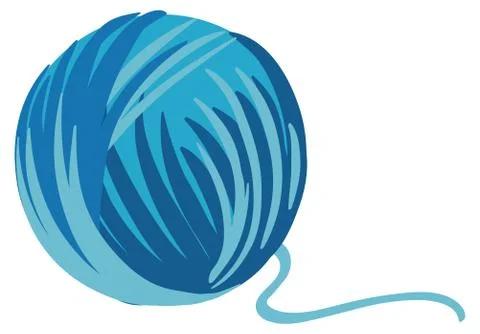 Roll of blue string on white background Stock Illustration