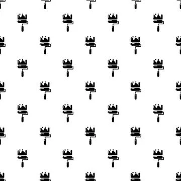 Roll brush pattern vector seamless Illustrazione stock