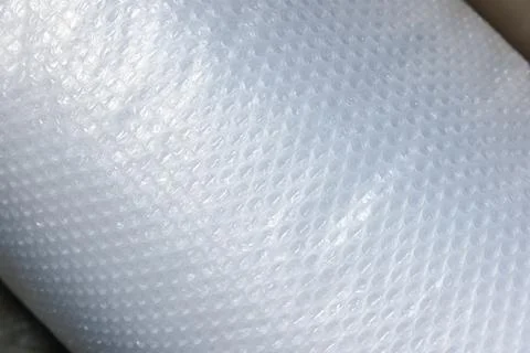 Roll of bubble wrap, close-up photo with selective focus Foto stock