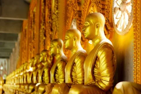 Roll of Buddha statue Stock Photos