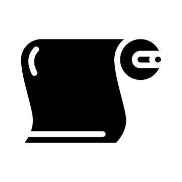 Roll building material glyph icon vector illustration Ilustración de archivo