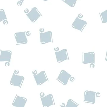 Roll building material glyph vector seamless pattern Ilustración de archivo