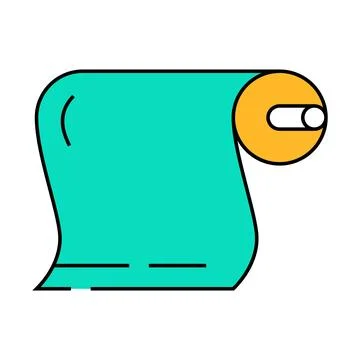 Roll building material icon color illustration Ilustración de archivo