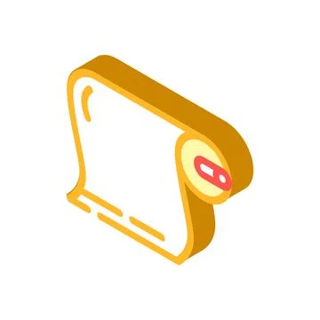 Roll building material isometric icon vector illustration Ilustración de archivo