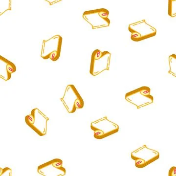 Roll building material isometric icon seamless pattern Ilustración de archivo
