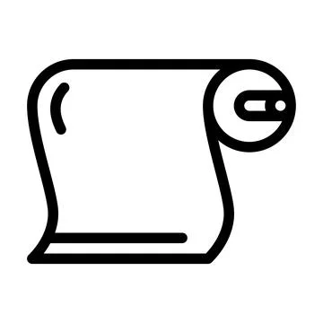 Roll building material line icon vector illustration Ilustración de archivo