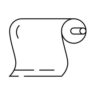 Roll building material line icon vector illustration Ilustración de archivo