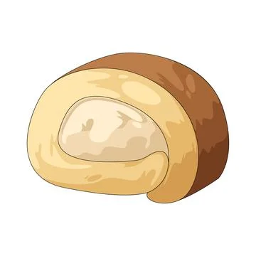 Roll cake illustration Stock Illustration