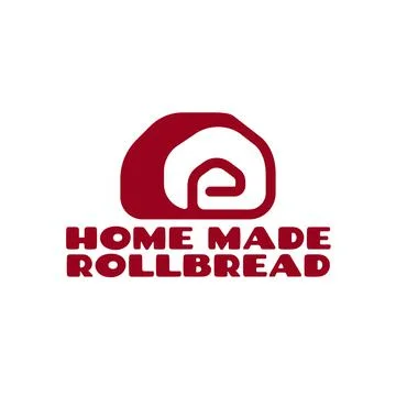 Roll cake logo design template Stock Illustration