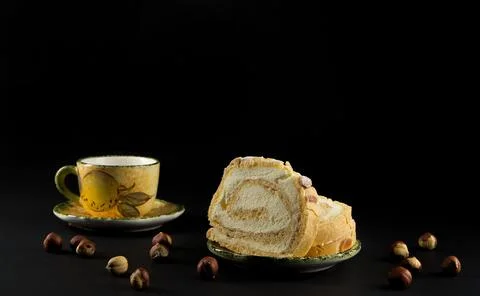 Roll cake Stock Photos