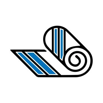 Roll. carpet, carpet roll icon Stock Illustration