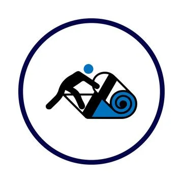 Roll. carpet, carpet roll icon Stock Illustration
