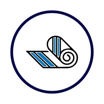 Roll. carpet, carpet roll icon Stock Illustration