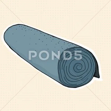 Roll of carpet Stock Illustration